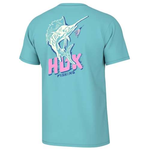 Huk Men's Sail Bones T-Shirt, Large, Marine Blue