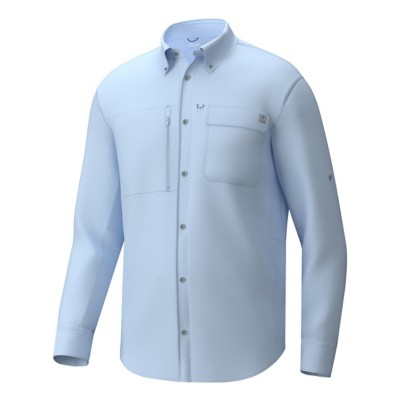 Men's Huk A1A Long Sleeve Button Up LOGO-PRINTED shirt