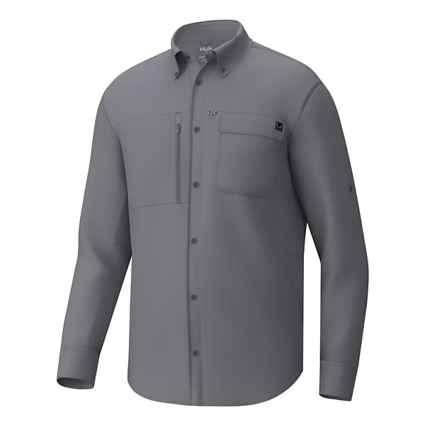 HUK Men's  A1A Long Sleeve Button Up Shirt