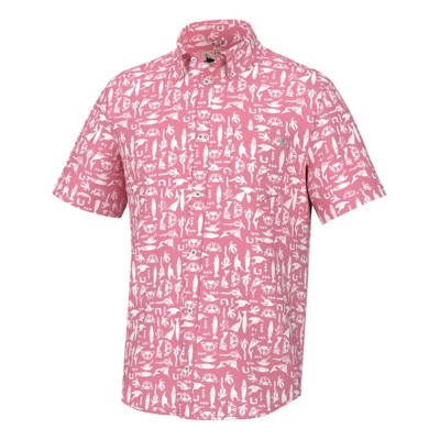 Men's Huk Batiki Kona Button Up LOGO-PRINTED shirt