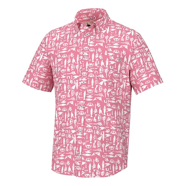 HUK Men's  Batiki Kona Button Up Shirt