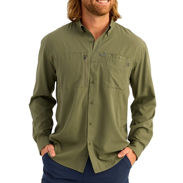 Men's Huk A1A Long Sleeve Button Up Shirt - Huk