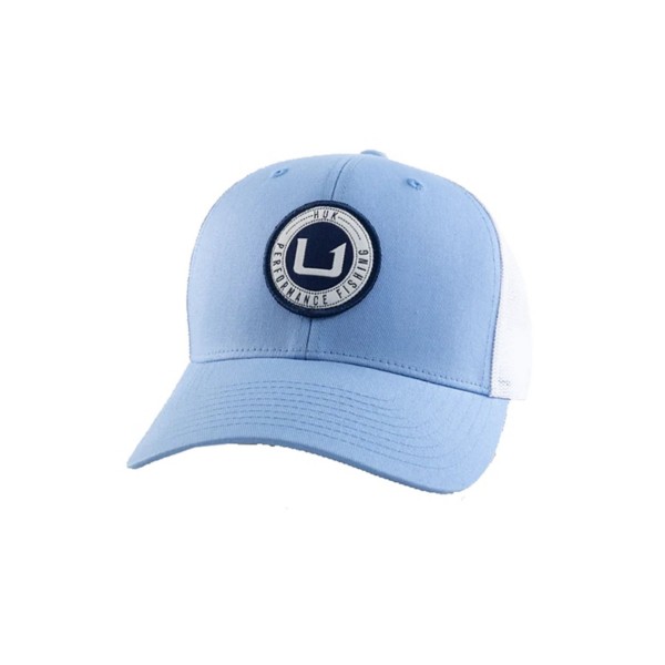 Men's Huk Circle Change Trucker Adjustable Hat One Size Sargasso Sea - Huk