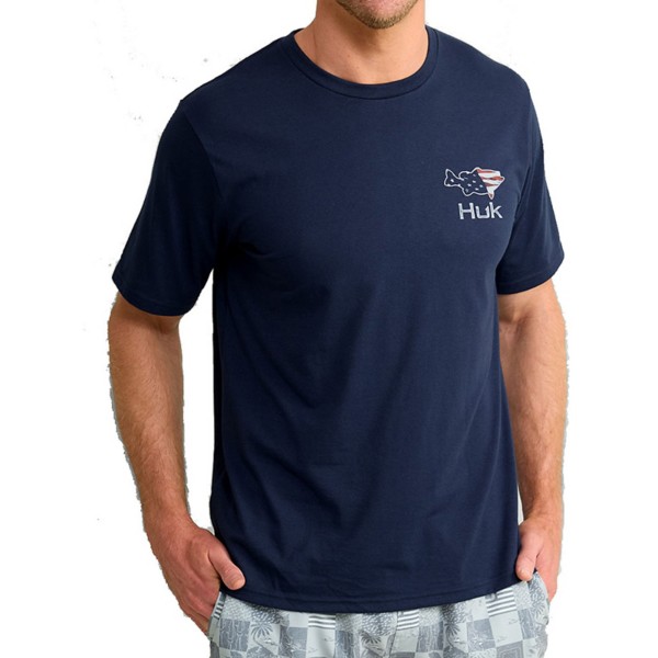 HUK Men's  Fish Flag T-Shirt