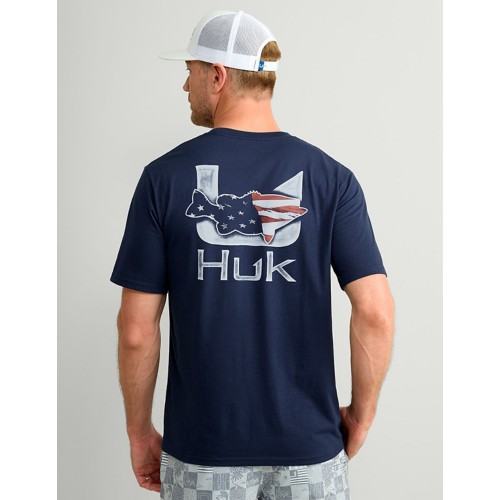 Men's Huk Fish Flag T-Shirt