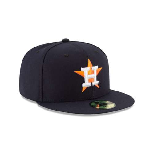 Houston Astros New Era Authentic Collection On-Field 59FIFTY Fitted Hat - Navy/Orange 7 5/8