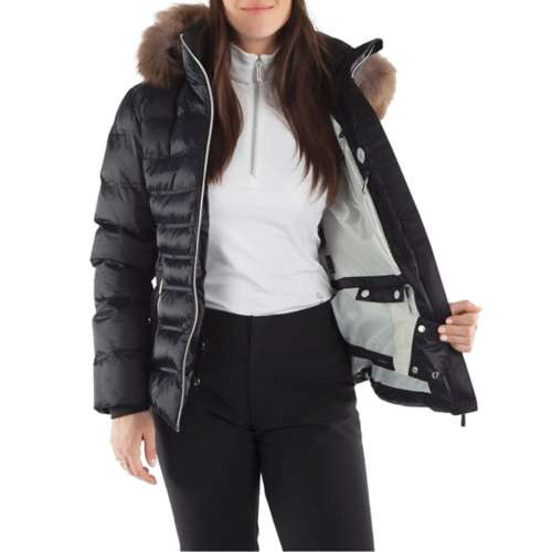 Women's Sunice Fiona Fur Waterproof Hooded Short Puffer Jacket