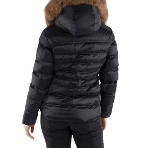 Women's Sunice Fiona Fur Waterproof Hooded Short Puffer Jacket