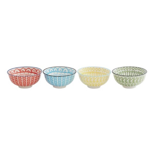 Creative Co-Op 2 1/4" Hand-Stamped Stoneware Bowl (Styles May Vary) - Primary Image