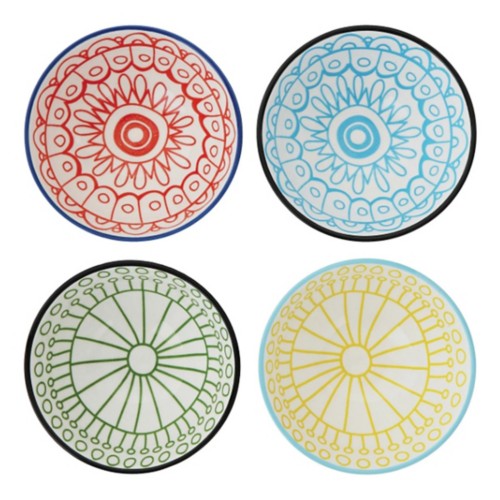 Creative Co-Op 2 1/4" Hand-Stamped Stoneware Bowl (Styles May Vary) - Primary Image