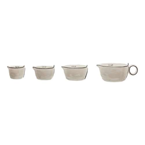 Creative Co-Op Stoneware Measuring Cups (Set of 4)