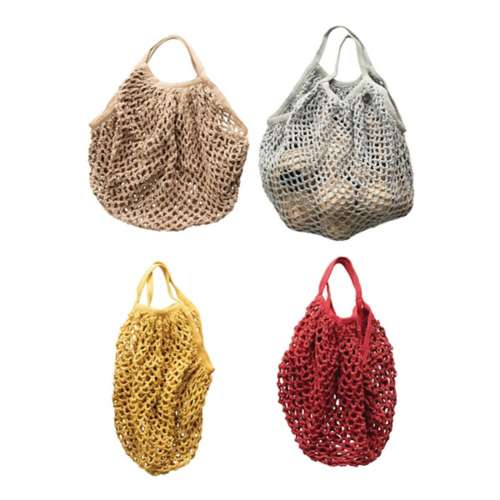 Creative Co-Op ASSORTED Cotton Crochet Market Bag