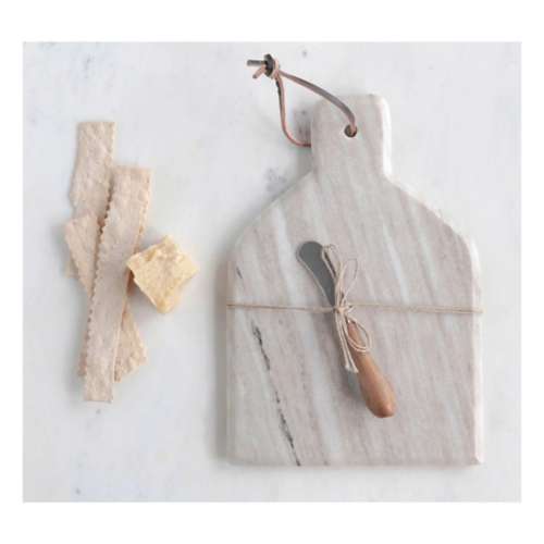 Creative Co-Op Cheese/Cutting Board with Canape Knife