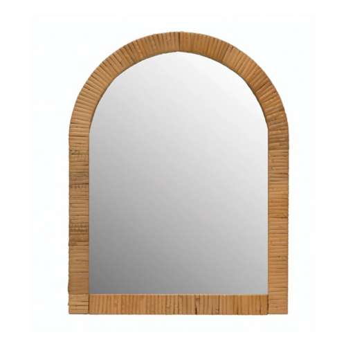 Creative Co-Op Rattan Wrapped Wood Framed Wall Mirror