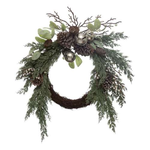 Creative Co-Op Faux Juniper and Mixed Evergreen Wreath