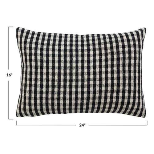 Creative Co-Op 24" x 16" Woven Recycled Cotton Blend Lumbar Pillow