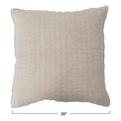 Creative Co-Op Quilted Cotton Chenille Pillow