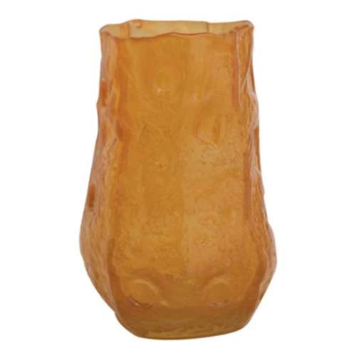Creative Co-Op Hand-Blown Persimmon Glass Organic Shaped Vase