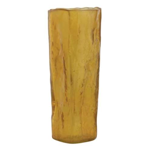 Creative Co-Op Hand-Blown Citron Glass Organic Shaped Vase