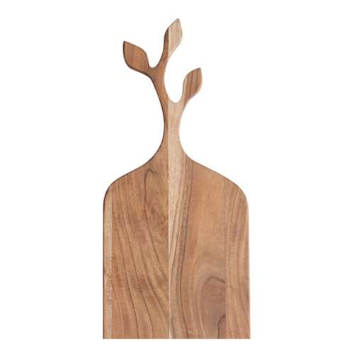 Creative Co-Op Acacia Wood Cutting Board with Branch Shaped Handle