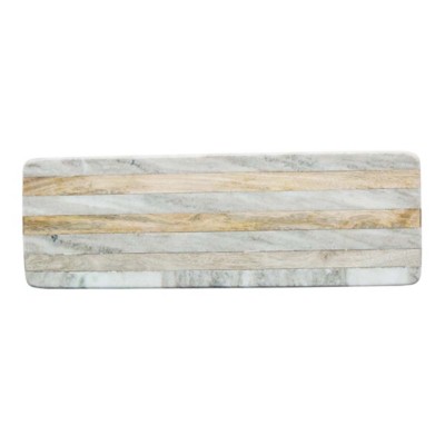 Creative Co-Op Marble & Mango Wood Cheese/Cutting Board