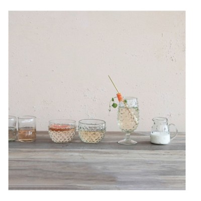 Creative Co-Op Round Glass Hobnail Serving Bowl - 12 Inch Diameter, Clear, Elegant For Salads & Desserts - View #2