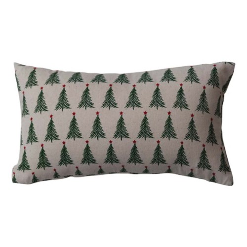 Creative Co-Op Stonewashed Cotton Printed Lumbar Pillow - Primary Image