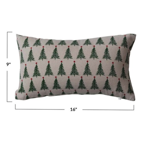 Creative Co-Op Stonewashed Cotton Printed Lumbar Pillow - Primary Image
