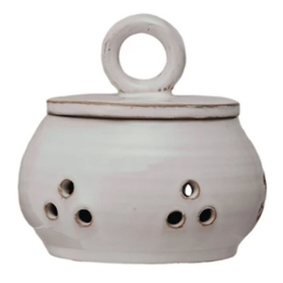 Creative Co-Op Stoneware Garlic/Onion Keeper