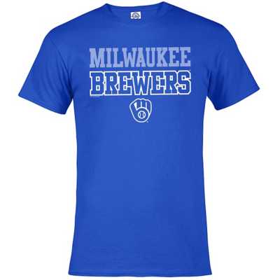 Men's Vintage MLB Nike Team Milwaukee Brewers Navy Blue Gold Home  Jersey Sz XL