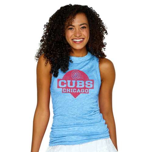 Soft As A Grape Women's Chicago Cubs High Neck Tank Top