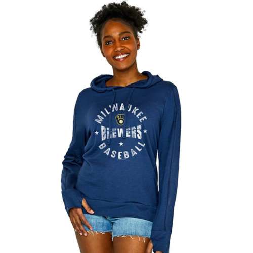 Soft As A Grape Women's Milwaukee Brewers Stitch Hoodie