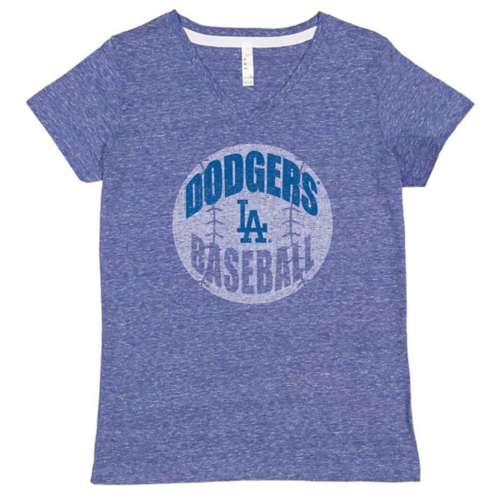 Soft As A Grape Women's Los Angeles Dodgers Melange T-Shirt