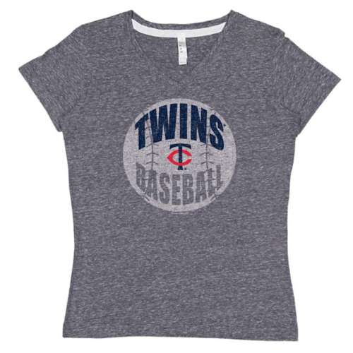 Soft As A Grape Women's Minnesota Twins Melange T-Shirt