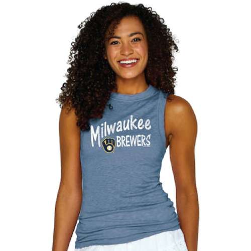 Soft As A Grape Women's Milwaukee Brewers Script Tank Top