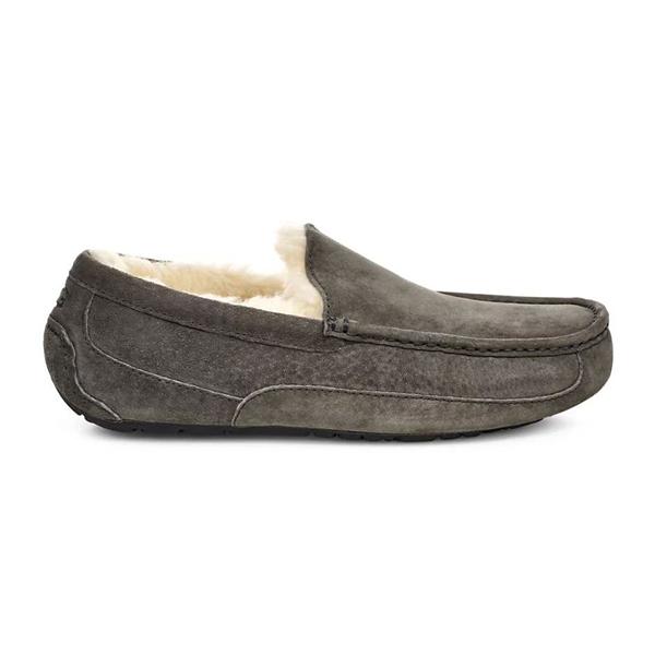 mens ugg ascot slippers charcoal
