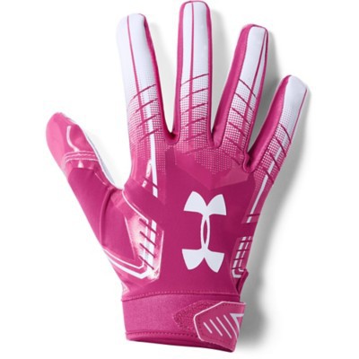 under armour pink football gloves