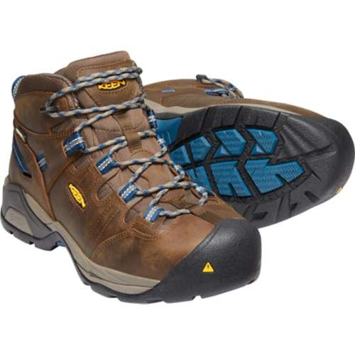 Men's KEEN Detroit Mid Waterproof Steel Toe Work Boots