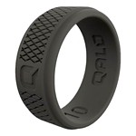 Men's Qalo Crosshatch Silicone Ring - Thumbnail 1 of 3