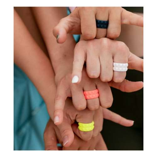 Women's Qalo Stackable Silicone Ring Set