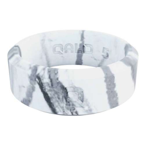 Women's Qalo Women's Modern Marble Silicone Ring