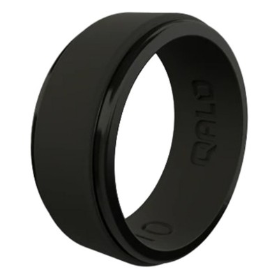 Men's Qalo Polished Step Edge Silicone Ring