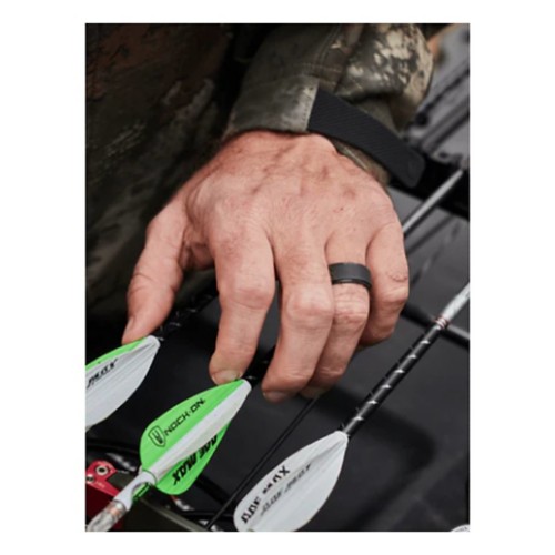 Men's Qalo Men's Polished Step Edge Silicone Ring
