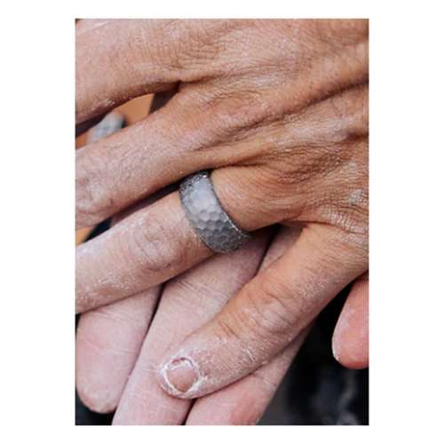 Men's Qalo Men's Metallic Forged Silicone Ring