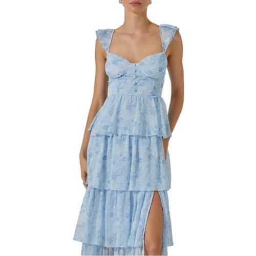Women's ASTR The Label Midsummer Floral Tiered Sweetheart Maxi Dress