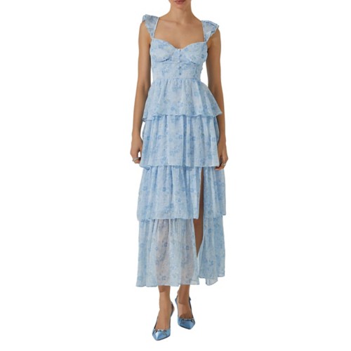 Women's ASTR The Label Midsummer Floral Tiered Sweetheart Maxi Dress