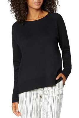 Women's T-shirt en coton à motif moucheté du 6 au 16 ans Raglan Side Slit Pullover Sweater