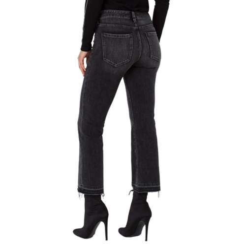 Women's Liverpool Los Angeles Hannah Cropped Cut Hem Destructed Slim Fit Flare Jeans