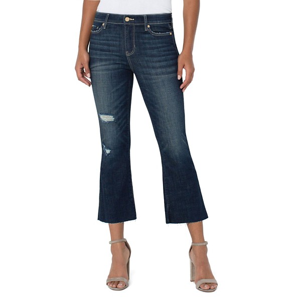 Women's Liverpool Los Angeles Hannah Cropped Cut Hem Slim Fit Flare Jeans product image