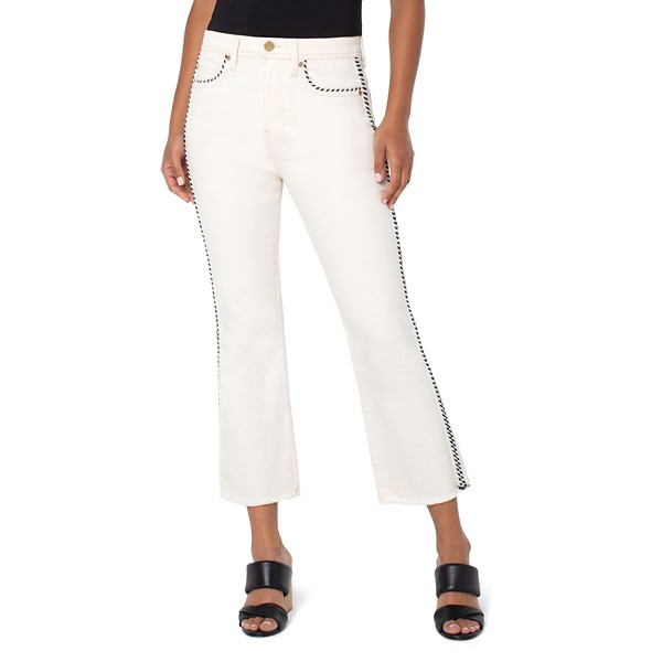 Women's Liverpool Los Angeles Two Tone Cropped Slim Fit Flare Jeans product image